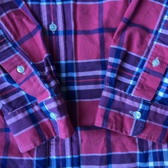 Ralph Lauren Slim Fit Men's Red Plaid Shirt, Size Large - Picture 2 of 10